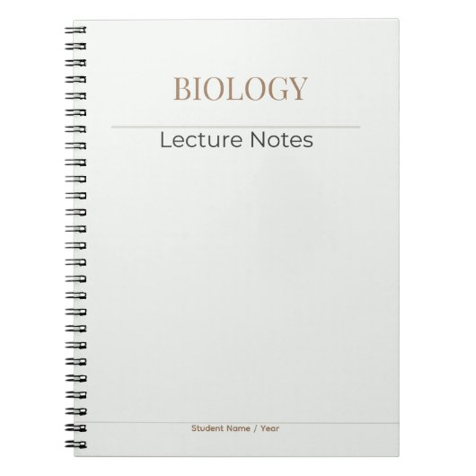 Biology Notebook – Minimal Academic Edition Notizblock (Vorderseite)