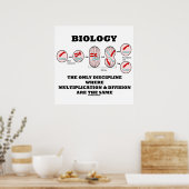Biology Only Disziplin Multiplikation Division Poster (Küche)