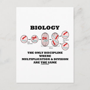 Biology Only Disziplin Multiplikation Division Postkarte