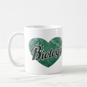 Biology Retro Heart Blackboard Liebe Kaffeetasse