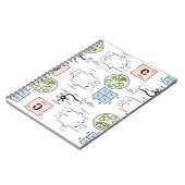 Biology Science Teacher Pattern Genetics Cell Geek Notizblock (Linke Seite)