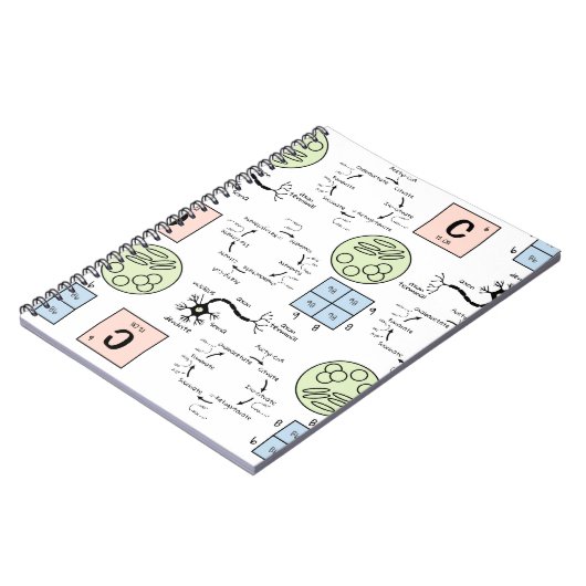 Biology Science Teacher Pattern Genetics Cell Geek Notizblock (Linke Seite)