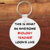 biology teacher, awesome schlüsselanhänger (Vorderseite)