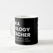 Biology Teacher Funny Science Professor Saying Kaffeetasse (Vorderseite Links)