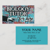 Biology Tutor für Fragen zum Verleih von Visitenka Visitenkarte (Vorne/Hinten)