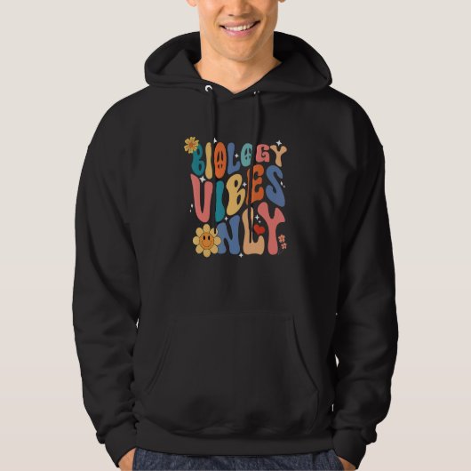 Biology Vibes Only Retro Science Biologist Teach Hoodie (Vorderseite)