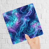 Bioluminescent Jellyfish Mosaic Blue Purple  Fliese