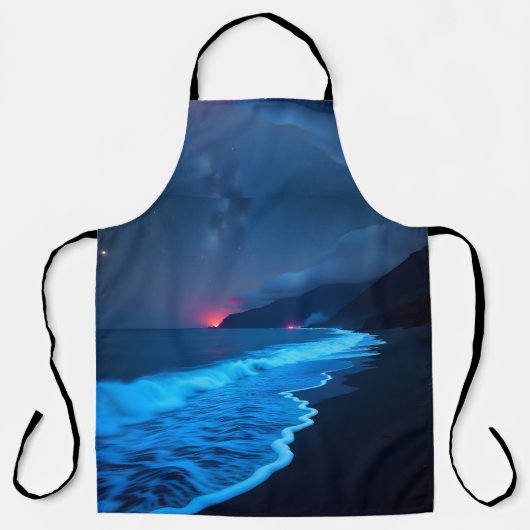 Bioluminescent Night Coast Apron Schürze (Vorderseite)