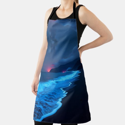 Bioluminescent Night Coast Apron Schürze (InSitu)