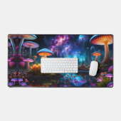 Biolumineszente Alien Pilze auf einem fernen Plane Schreibtischunterlage (Tastatur & Maus)