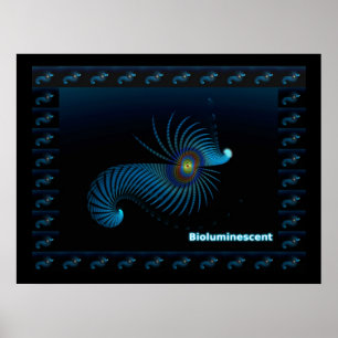 Biolumineszente Alien Sea Creation Poster