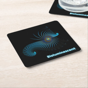 Biolumineszente Alien Sea Creation Rechteckiger Pappuntersetzer