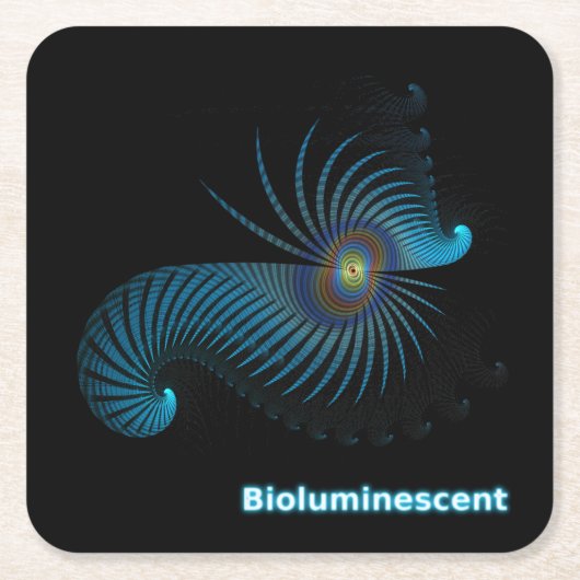 Biolumineszente Alien Sea Creation Rechteckiger Pappuntersetzer (Vorderseite)