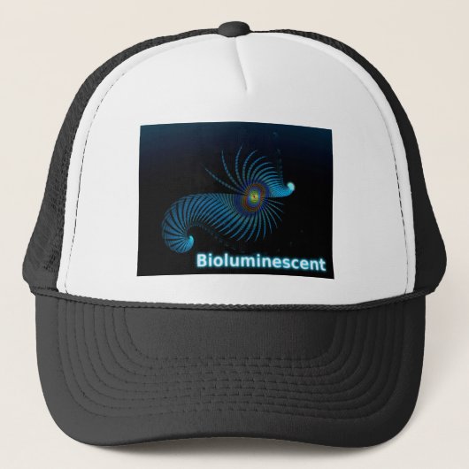 Biolumineszente Alien Sea Creation Truckerkappe (Vorderseite)