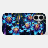 Biolumineszente Blume Nachtgartenillustrierung Case-Mate iPhone Hülle (Rückseite (Horizontal))