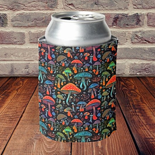 Biolumineszente Magie Pilze Dosenkühler