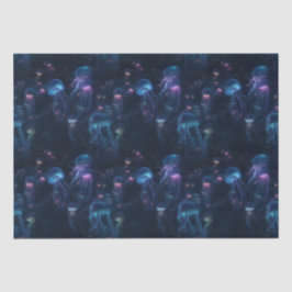 Biolumineszente Quallen Ozean Wiederholungsmuster Seidenpapier