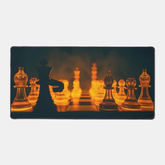 Biolumineszente Schachsägermatte - Glühender Eeri Schreibtischunterlage (Vorderseite)