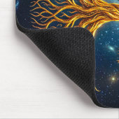 Biolumineszenter Blaue Kosmische Baum Des Lebens M Mousepad (Ecke)