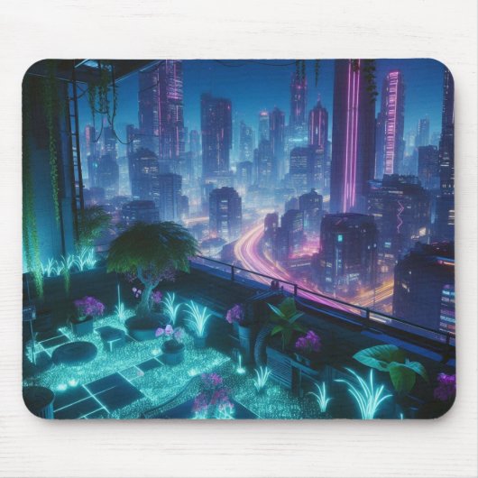 Biolumineszenz Dachgarten Mousepad (Vorne)