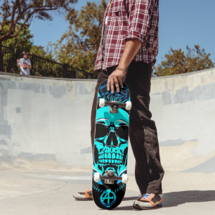 Biolumineszenz Punk Rock Skelett Skateboard
