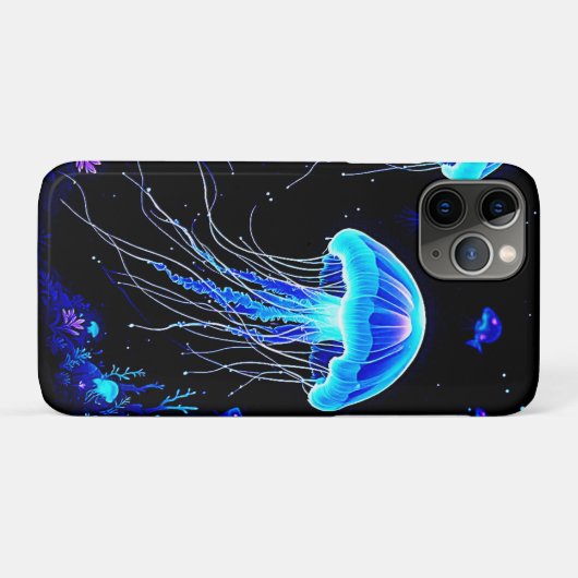 Biolumineszenz Qualle Traum Case-Mate iPhone Hülle (Rückseite (Horizontal))