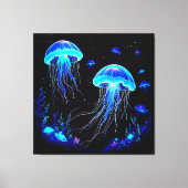 Biolumineszenz Qualle Traum Leinwanddruck (Vorderseite)