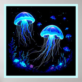 Biolumineszenz Qualle Traum Poster