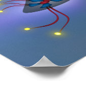 Biolumineszenz-Sci-Fi-Tiefseegeschöpf Poster (Ecke)