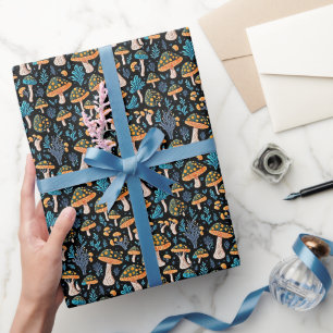 Biolumineszierendes Leuchtendes Pilze Geschenkpapi Geschenkpapier
