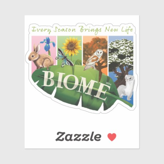 Biome Seasons Vinyl Sticker (Blatt)
