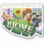 Biome Seasons Vinyl Sticker (Vorderseite)
