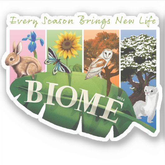 Biome Seasons Vinyl Sticker (Vorderseite)