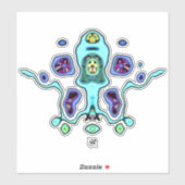 Biomechanische Alien drone / Alien Tintenfisch v1 Aufkleber (Blatt)