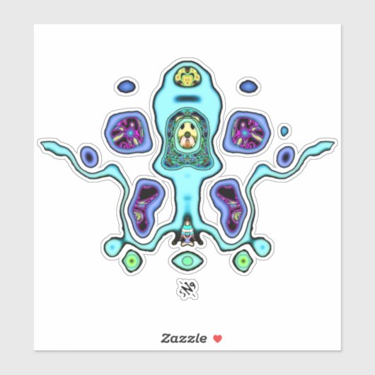 Biomechanische Alien drone / Alien Tintenfisch v1 Aufkleber (Blatt)