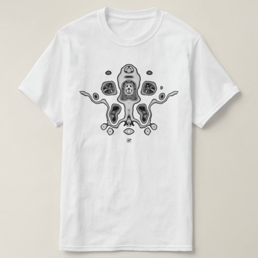 Biomechanische Alien drone / Alien Tintenfisch v4 T-Shirt (Design vorne)