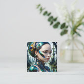 Biomechanische cybernetische Giganten sind cyberne Quadratische Visitenkarte (Stehend Vorderseite)