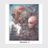 Biomechanische Leiter Surreal Art Aufkleber (Blatt)