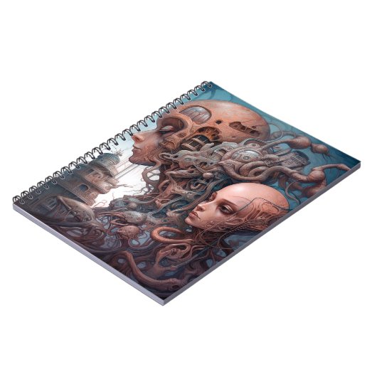 Biomechanische Leiter Surreal Art Notizblock (Linke Seite)