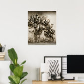 Biomechanische Stadt Poster (Heimbüro)