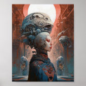 Biomechanischer Leiter Surreal Sci-Fi Art Poster (Vorne)