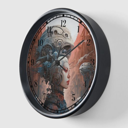 Biomechanischer Leiter Surreal Sci-Fi Art Uhr (Winkel)