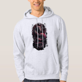 Biomechanischer Schlangenmuster Rot-Schwarzer Tech Hoodie