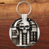 Biomechskull Schlüsselanhänger (Vorderseite)