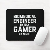 Biomedical Engineer By Day Gamer By Night Bio Med Mousepad (Mit Mouse)