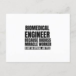 Biomedical Engineer, weil baas Wunder Arbeiter Ankündigungspostkarte
