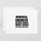 Biomedical Engineer, weil baas Wunder Arbeiter Ankündigungspostkarte (Vorne/Hinten)