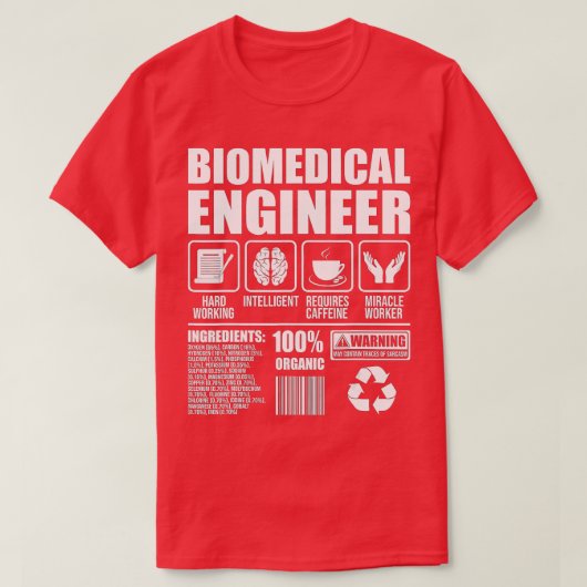 Biomediziner als Werkstofftechniker der biomedizin T-Shirt (Design vorne)