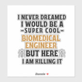 BIOMEDIZINER AUFKLEBER (Blatt)