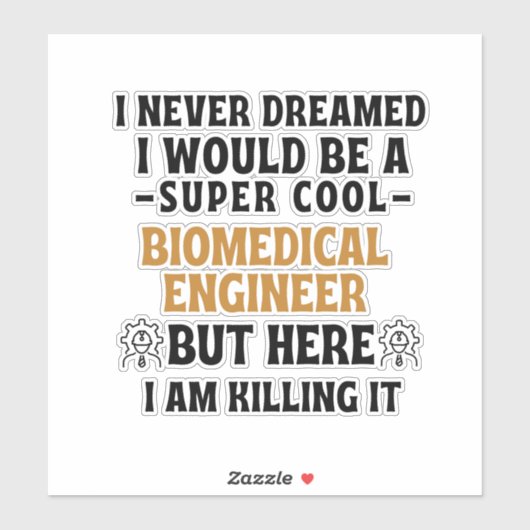 BIOMEDIZINER AUFKLEBER (Blatt)